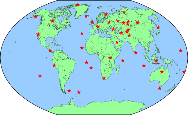 Map of Globe