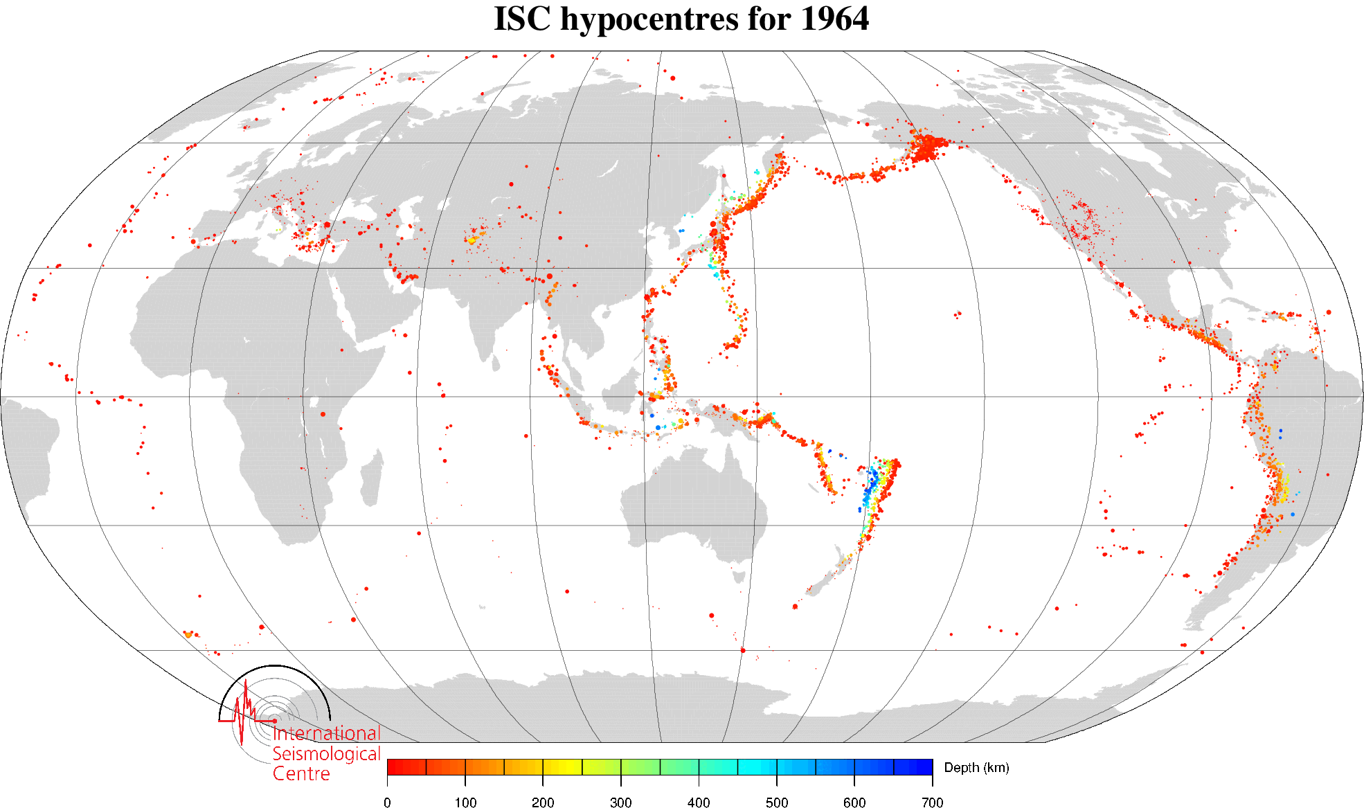 ISC locations: 1964 to present